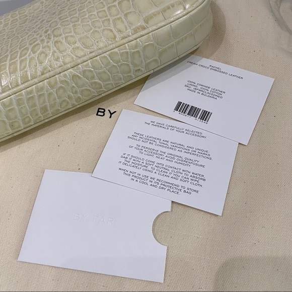 By Far Rachel Cream Croco Embossed Leather - Picture 4 of 5